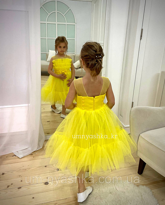 Жовте нарядне плаття на дівчинку костюм Сонечко, Курча, Качечка, Кульбаба Кривий Ріг - фото 4