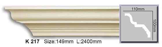 Карниз гладкий поліуретановий Harmony K 217 Дніпро