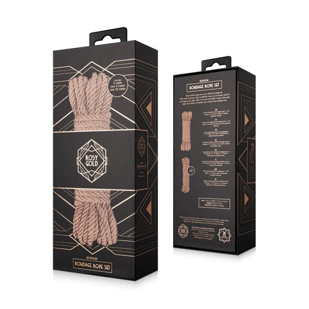 Набор веревок для Шибари Rosy Gold - Bondage Rope Set Sex Aura Киев - изображение 6