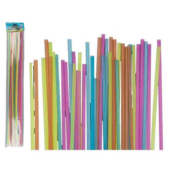 Соломинки для напоїв ООТВ розміру XXL різнокольорові (40 шт) Рівне