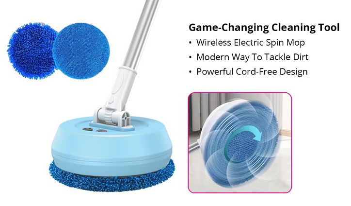 Бездротова електрична швабра TS-5546 2 в 1 з акумулятором та телескопічною штангою 3 м Одеса - фото 6