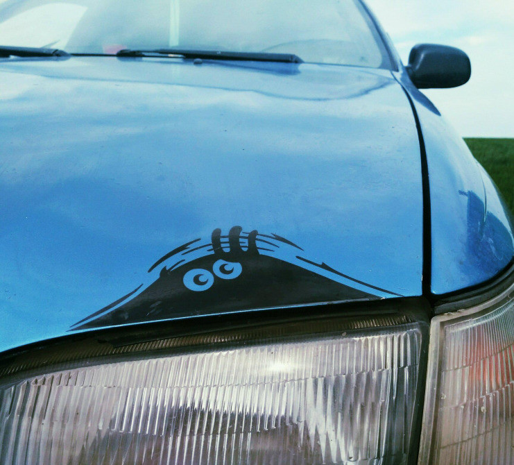 Наклейка на авто Підглядає Чорна, Київ - фото 7