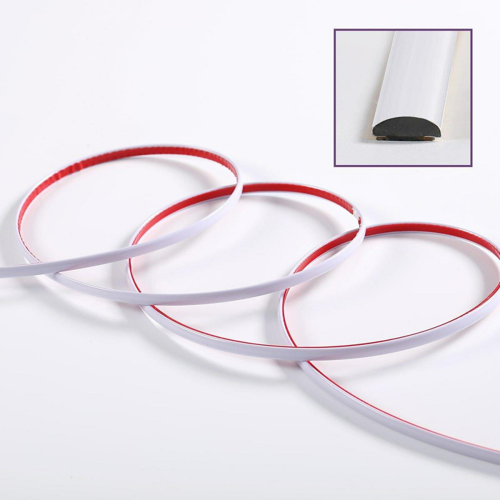 D-образный молдинг 3м х 8мм х 4мм Белый (D) SW-00001550 Днепр - изображение 2