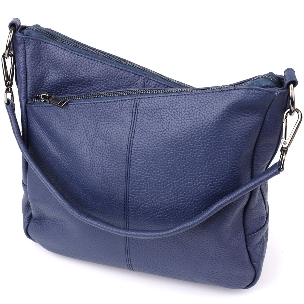 Сумка для женщин на два отделения из натуральной кожи Vintage 23013 Синий Киев - изображение 2