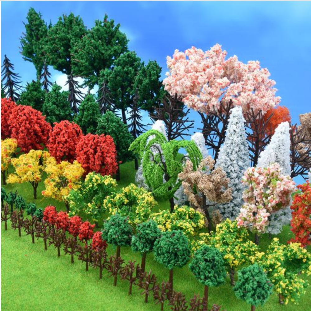 Зелені дерева 11-12.5 см для макетів, мініатюри, піщаного столу,  міні-саду, кашпо, діорам, моделювання Одеса - фото 2