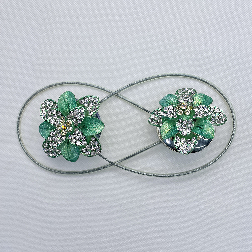 Магніти для штор та гардин "Flowers" набір 2 шт М'ятний  (81-205) Київ - фото 5