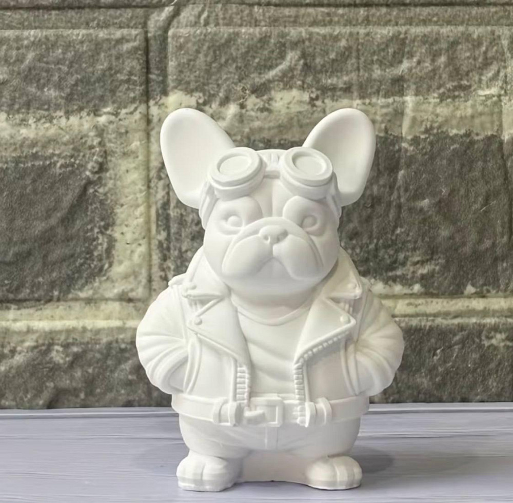 Силіконова форма 3D Бульдог для свічок, гіпсу та епоксидної смоли Київ - фото 4