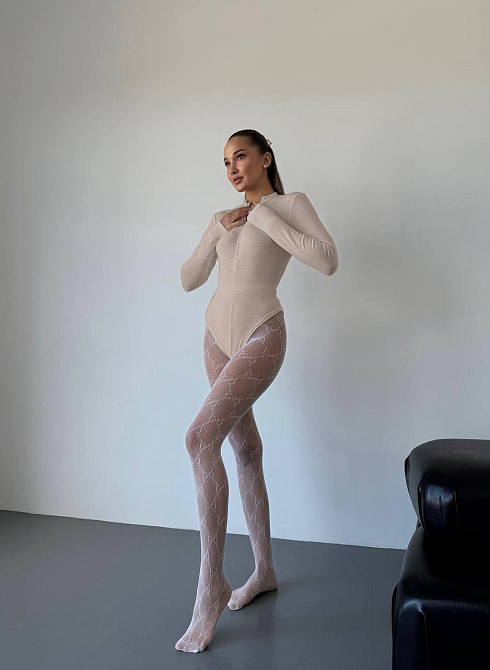 Женский теплый базовый боди на молнии джерси на флисе Беж, 46/48 Одесса - изображение 4