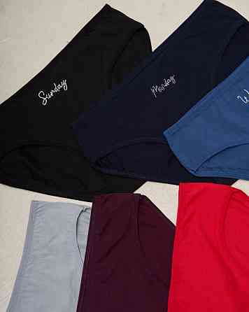 Набір жіночих трусиків тижнів батал у рубчик 7 шт Nicoletta 724160 2XL Київ