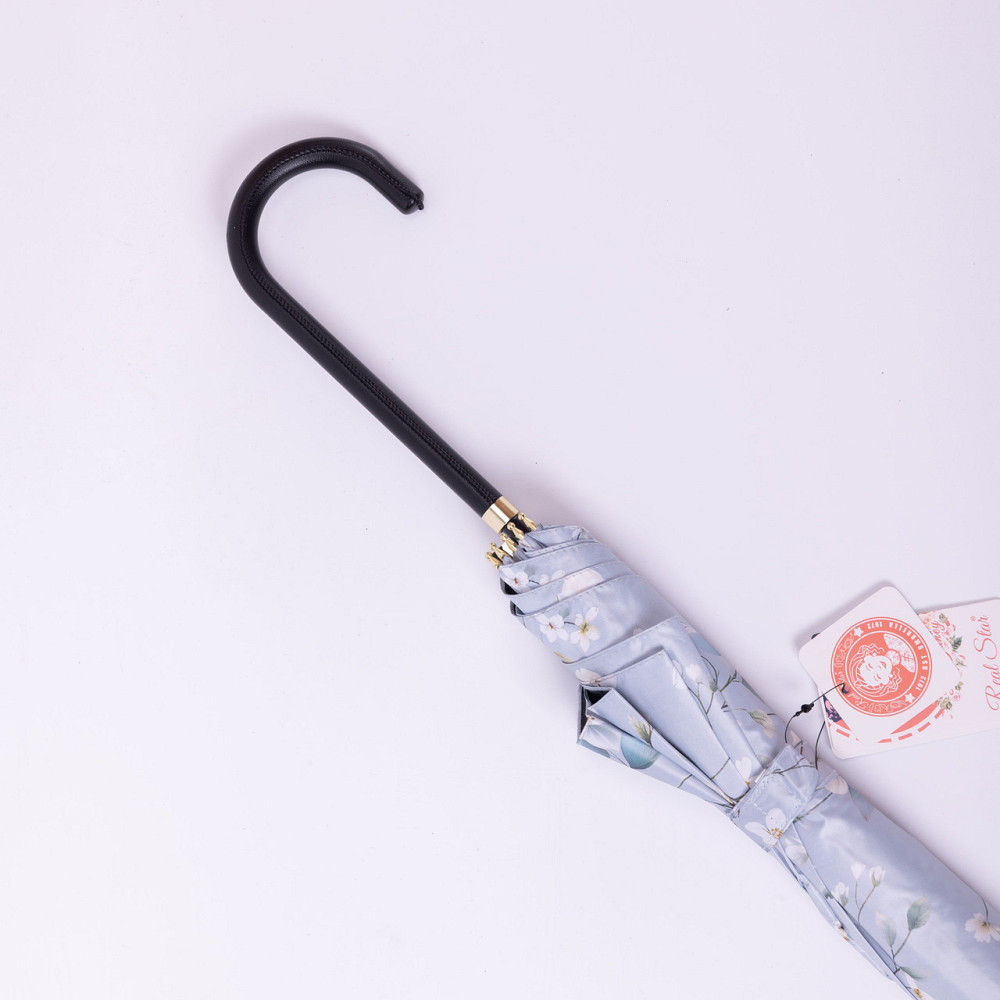 Полуавтоматичний зонт-трость з поліестеру, голубий Київ - фото 1