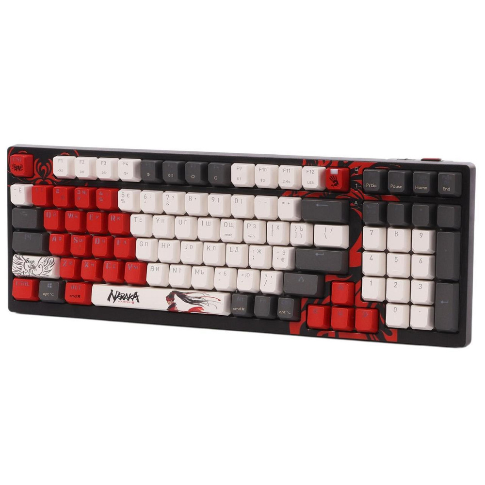 Клавіатура бездротова Bloody WS98 Narake ( чорний, червоний ) Харків - фото 4