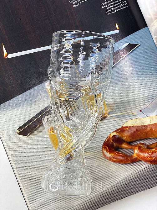 Кухоль для пива OLens "Чемпіон" 320 мл прозоре скло для дому та ресторанів 102-753 Київ - фото 3