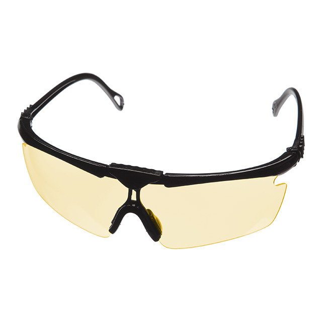 Очки защитные, желтые, линзы поликарбонат, заушники поликарбонат черные, противоударные, оптический класс 3 INTERTOOL SP-0091 Киев - изображение 3