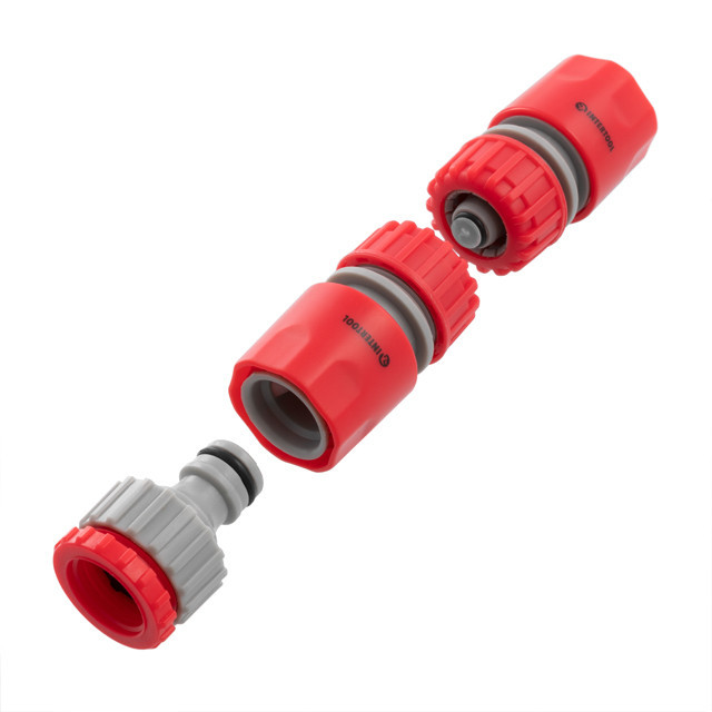 Пістолет-розпилювач для поливу, 8 режимів, хромований, матеріали: ABS, PP, TPR, Zinc alloy, набір аксесуарів для підключення Київ - фото 8