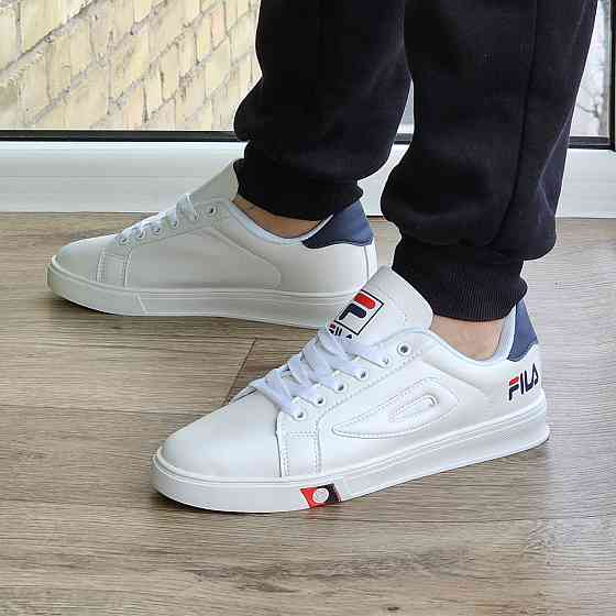 Мужские Кроссовки FILA Белые Кеды Фила Кожаные (размеры: 40,41,42,43,44) Видео Обзор Днепр