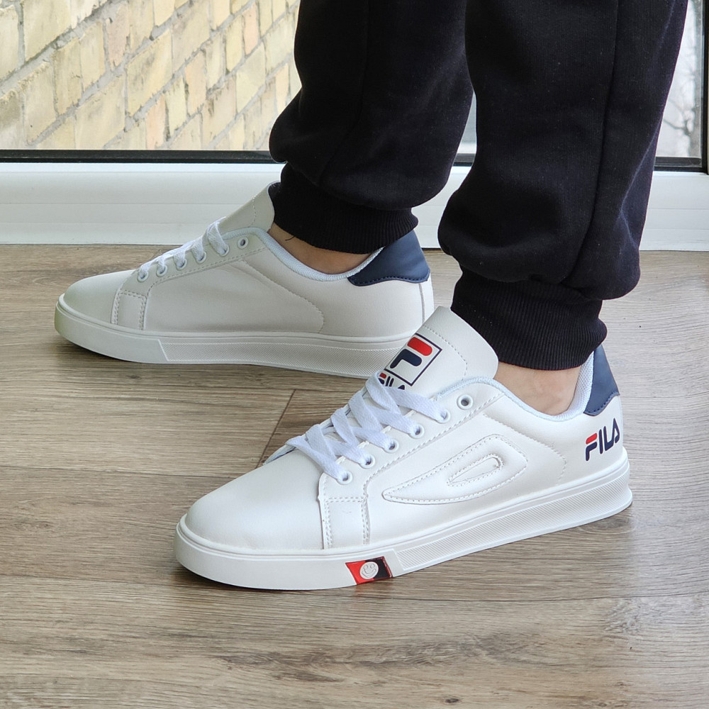 Мужские Кроссовки FILA Белые Кеды Фила Кожаные (размеры: 40,41,42,43,44) Видео Обзор Днепр - изображение 3