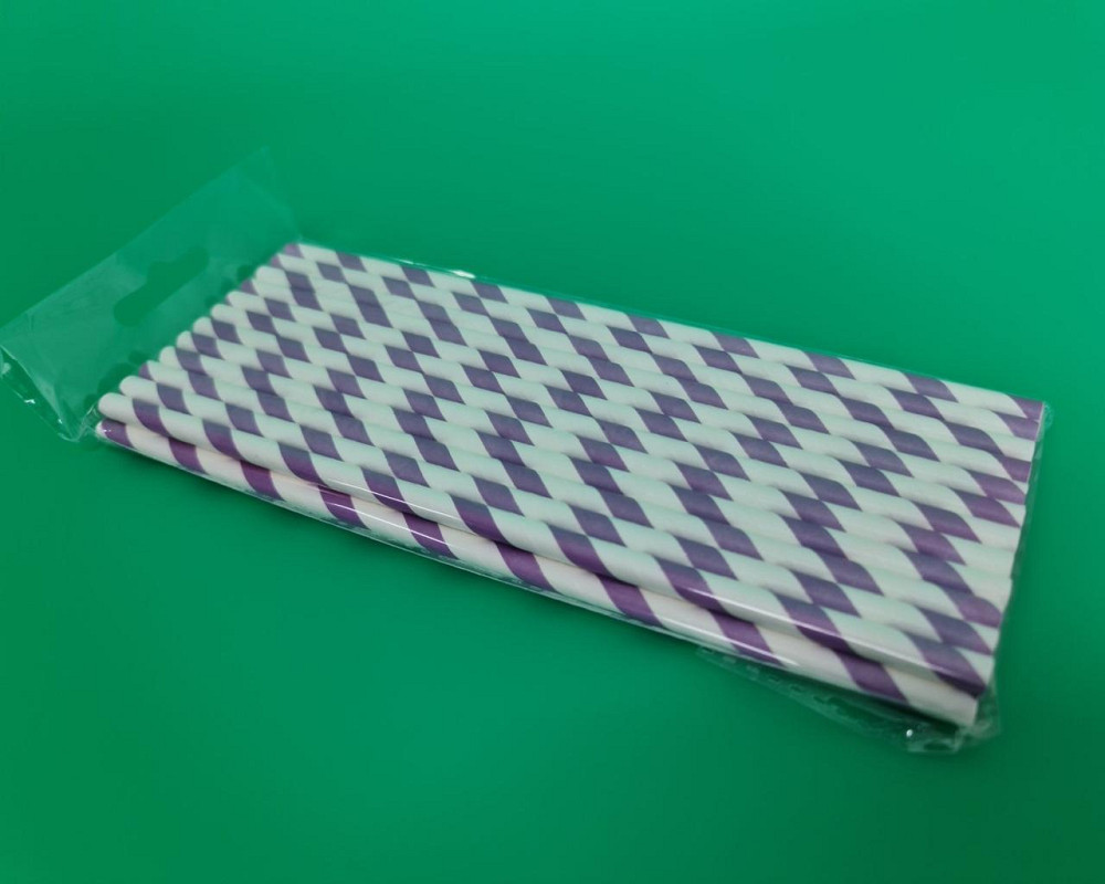 Соломка паперова трубочка 25шт вита фіолетова (1 шт) Харків - фото 1