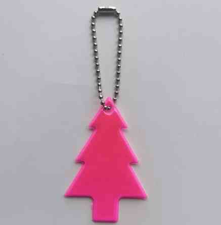 Брелок фликер Елочка 45 на 65 мм розовый Киев
