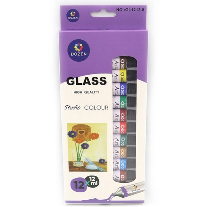 Набір фарб для скла та кераміки DSCN0678, 12 мл 12 шт Вінниця - фото 1