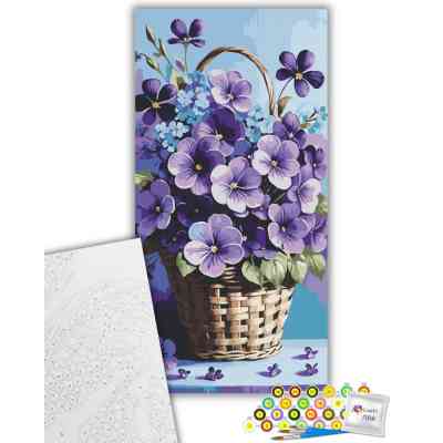 Картина по номерам ArtCraft Фіалки в кошику 40х80 см (13089-AC) Вінниця