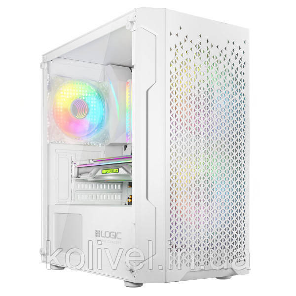 Корпус LogicConcept ARAMIS MESH+GLASS ARGB fans 3x120mm WHITE без БЖ mATX (AM-ARAMIS-20-0000000-0002) Киев - изображение 1