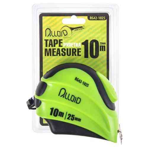 Рулетка з автостопом полотна 10 м/25 мм Alloid Одеса