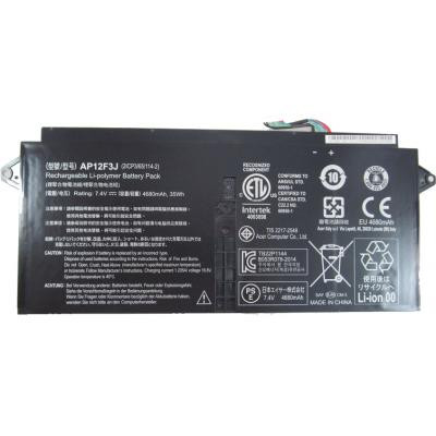 Аккумулятор для ноутбука Acer Acer AP12F3J Aspire S7-391 4680mAh (35Wh) 4cell 7.4V Li-ion (A47044) Винница - изображение 1