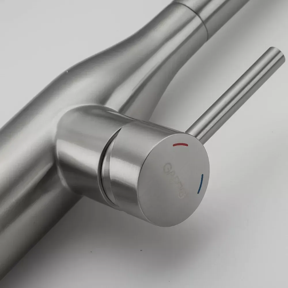 Смеситель для кухни GAPPO G4398-45 с выдвижным изливом, 2 режима, сатин Киев - изображение 3