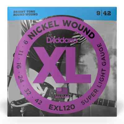 Струны для гитары D'Addario XL Nickel Wound Super Light Plus (9.5-44) (EXL120+) Винница