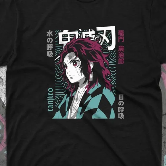 Футболка для подростка мальчика с принтом Клинок, рассекающий демонов Танджиро Камадо 4 Размер 160 Anime10399 Днепр