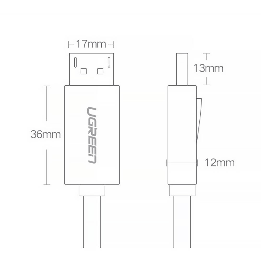 Кабель DisplayPort M - M V1.2 Cable 4K@60Hz; 2K@144Hz 3m DP102 чорний UGREEN Винница - изображение 4
