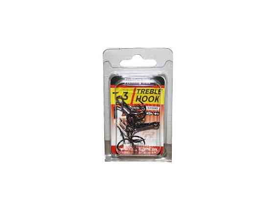 Гачок потрійний №2 T-3 (5шт/уп) арт.33-06-002 ТМ FISHING ROI Київ