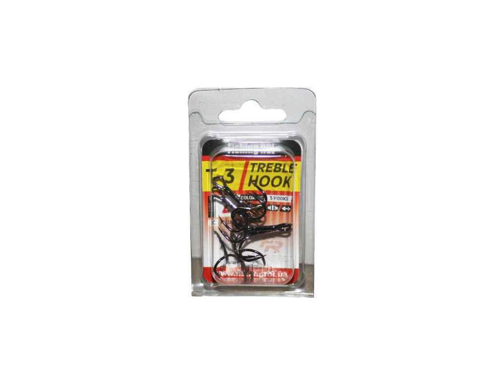 Гачок потрійний №2 T-3 (5шт/уп) арт.33-06-002 ТМ FISHING ROI Київ - фото 1