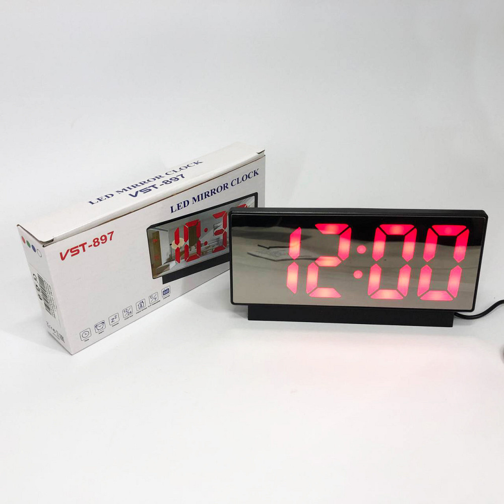 Настольные часы со светодиодным дисплеем VST-897-1, Часы с подстветкой, Часа KO-192 электронные настольные Киев - изображение 6