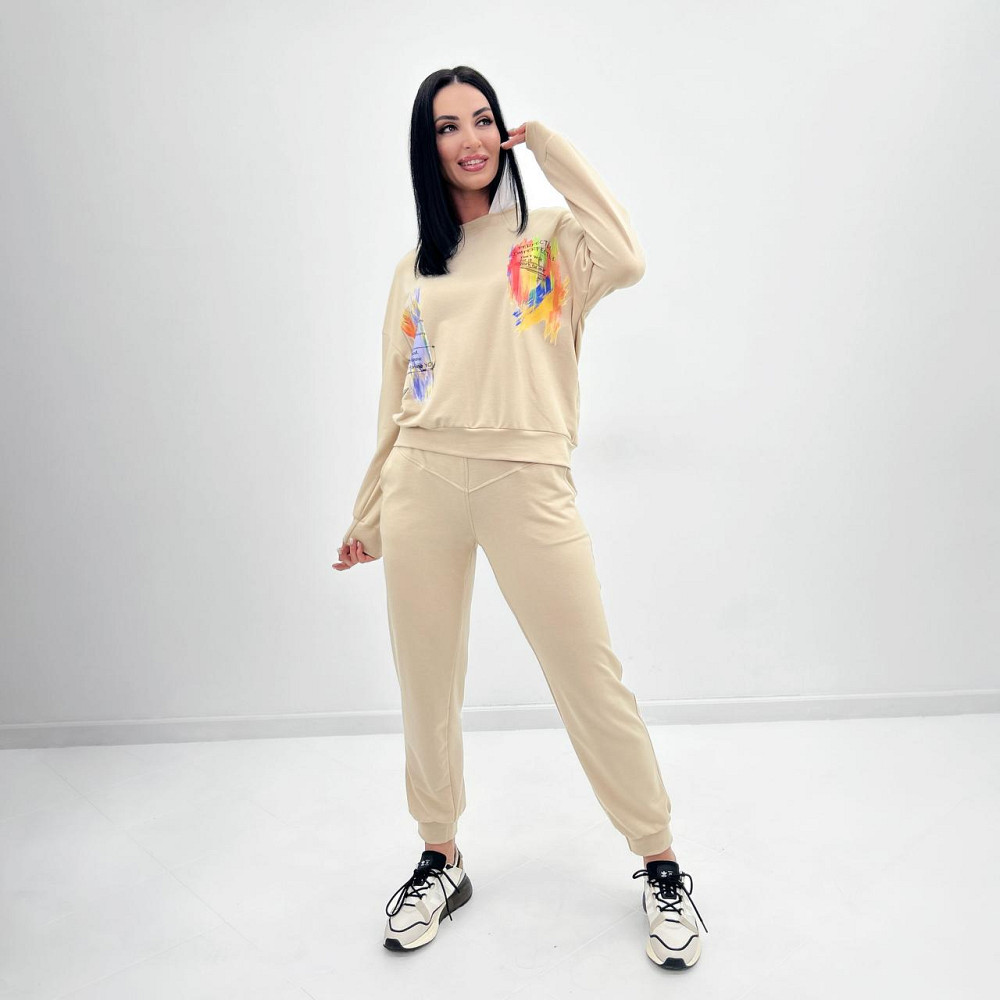 Жіночий костюм-двійка з капюшоном "Rainbow"| Батал | Розпродаж моделі Київ - фото 4