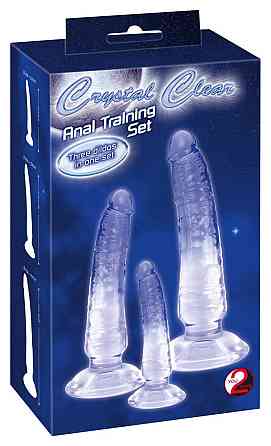 Набір прозорих анальних фалоімітаторів 3pcs natural dildo set Sex Aura Київ