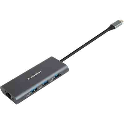 Концентратор PowerPlant USB-C to 2xUSB 3.0, 1xUSB 2.0, 1xType-C (PD), HDMI, SD, RJ45 (CA913497) Винница