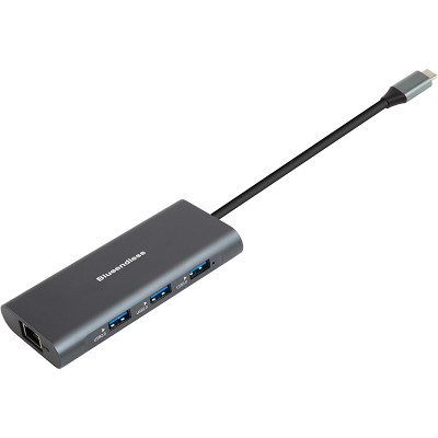 Концентратор PowerPlant USB-C to 2xUSB 3.0, 1xUSB 2.0, 1xType-C (PD), HDMI, SD, RJ45 (CA913497) Вінниця - фото 4