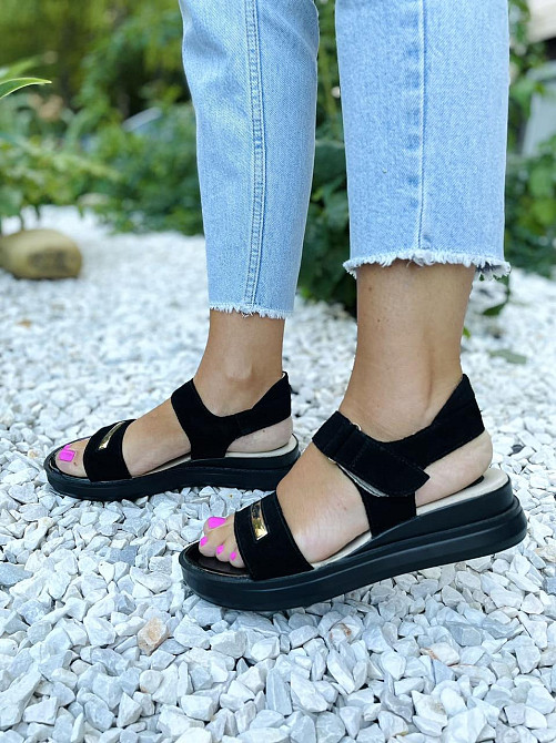 Kentro Босоніжки жіночі KENTO 3225/1 чорні (літо, замша натуральна) (3732) лише 38р. Коломыя - изображение 7