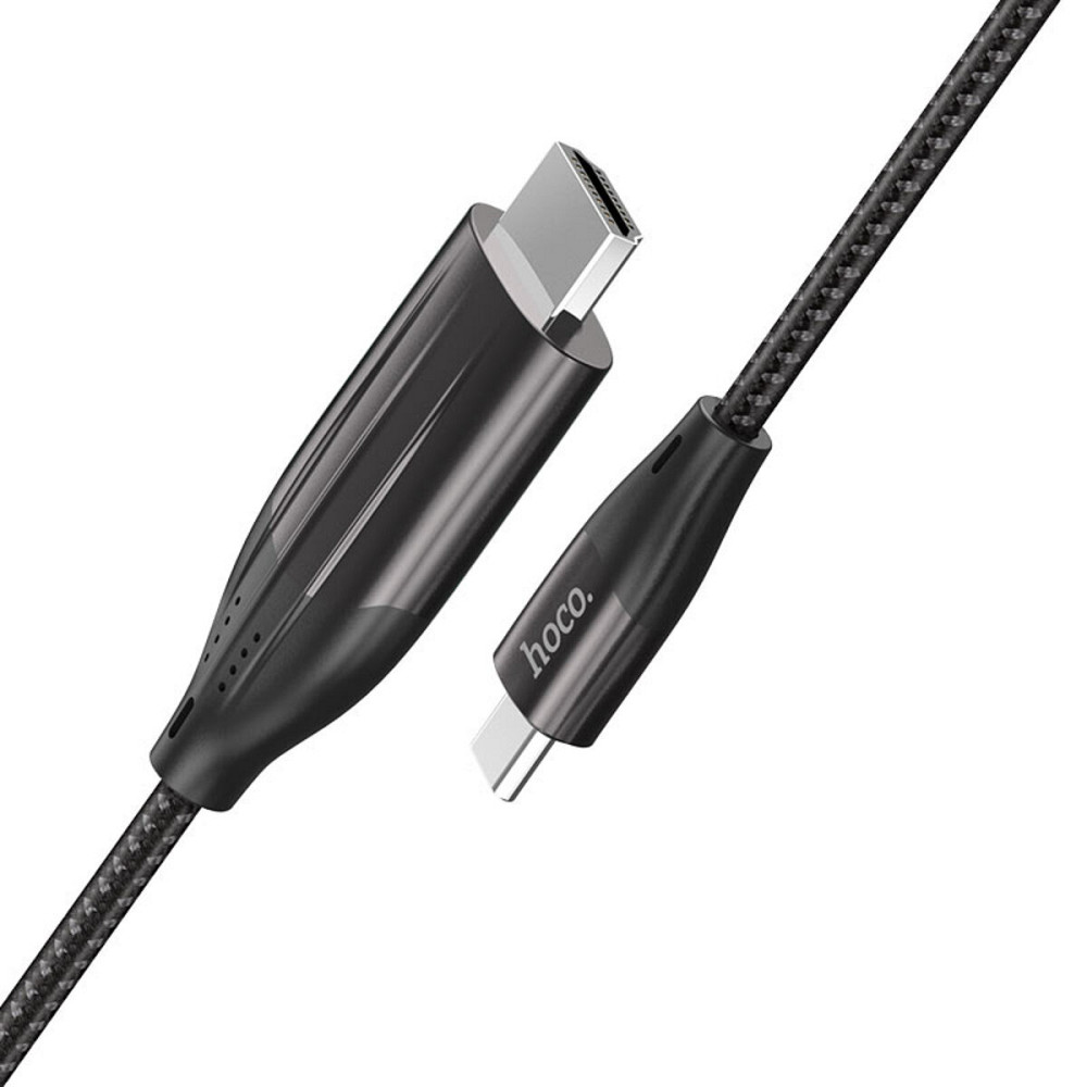 Кабель HOCO UA16 Type-C to HDTV HD on-screen cable Metal Gray Київ - фото 3