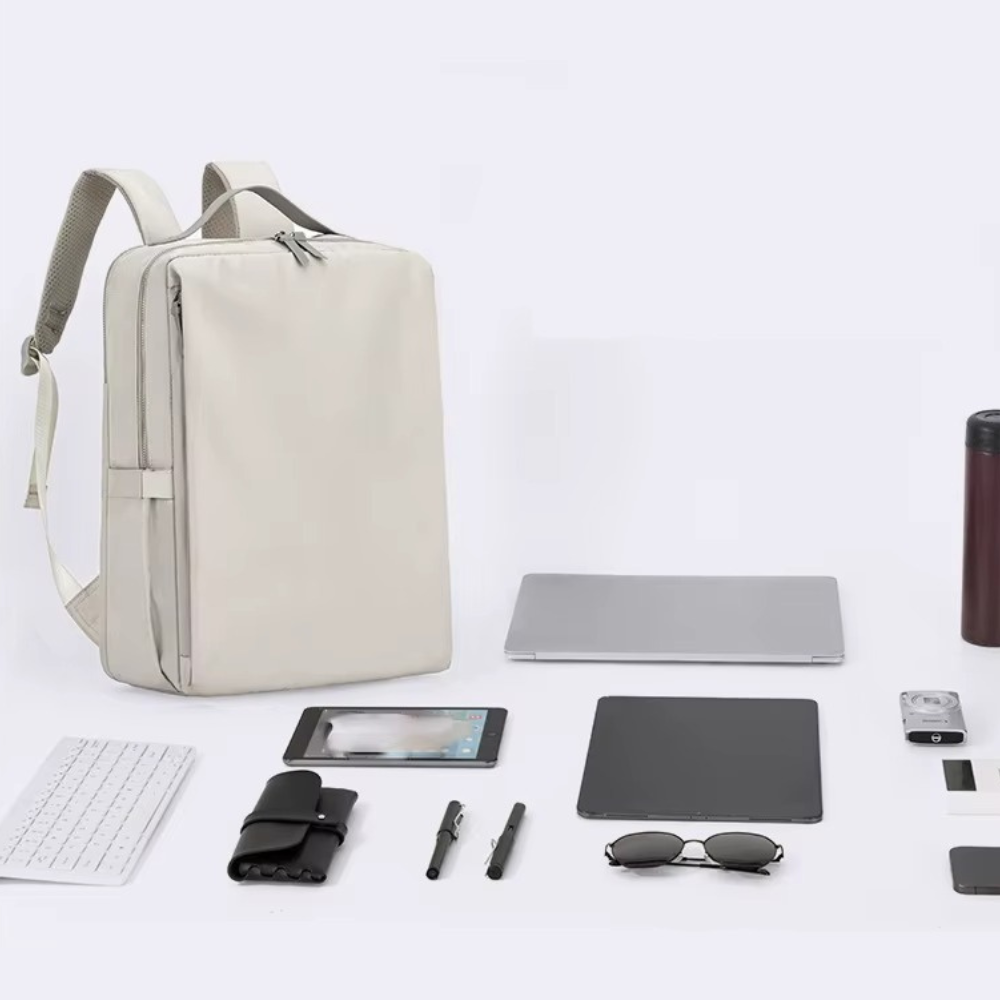 Рюкзак городской для ноутбука с противоударным отделением, дорожный для путешествий 41х30х13 см,белый Каменец-Подольский - изображение 4