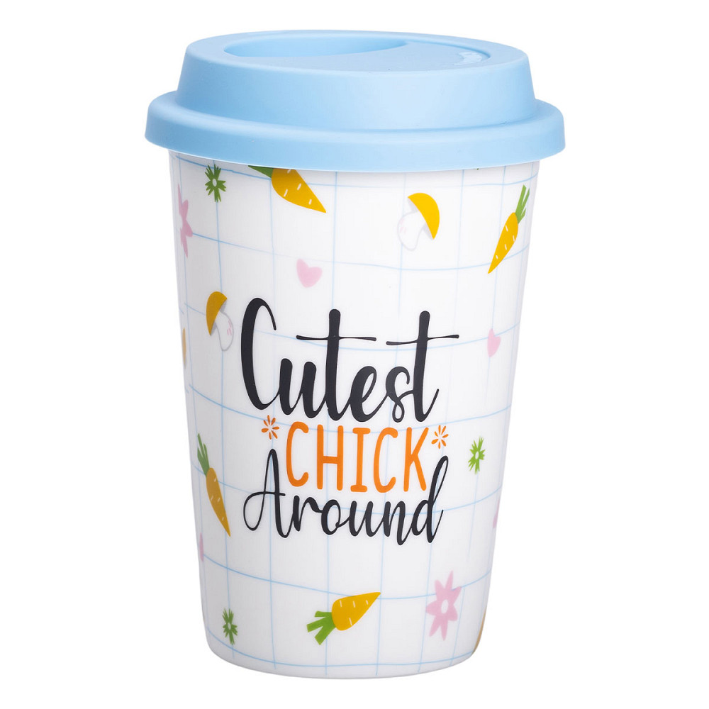 Liling Rongxiang Ceramic порцелянаовий стакан із силіконовою кришкою та отвором для трубочки 42 Коломыя - изображение 4