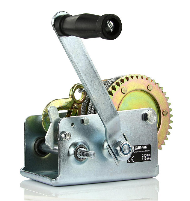 Лебедка ручная барабанная трос 10 метров ,прочность 1136 кг Mar-Pol (M80734) Нововолынск - изображение 2