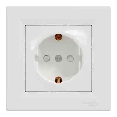 Розетка Schneider Electric ASFORA зі штор. біла (EPH2900221) Винница