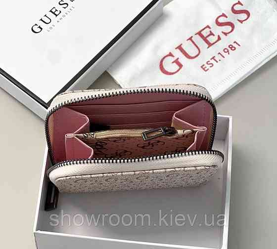 Женский маленький кошелек Guess (7595-1) light beige Киев