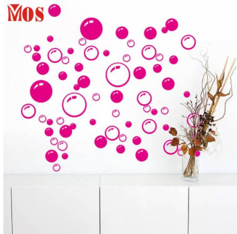 Наклейка в ванную Пузырьки матовые 20 на 43 см розовый Киев - изображение 2