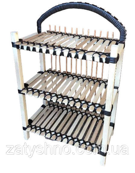 Полка из дерева плетеная на 3 яруса Киев - изображение 1