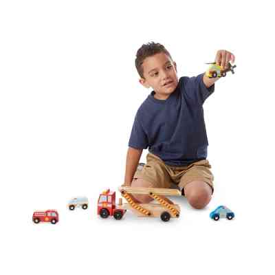 Ігровий набір Melissa&amp;Doug Дерев'яний аварійний перевізник-трейлер (MD14610) Вінниця