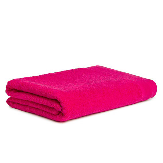 Рушник махровий з бордюром однотонний щільність 360 г/м2 100х150 см (56860720) Фуксия Чернівці - фото 1