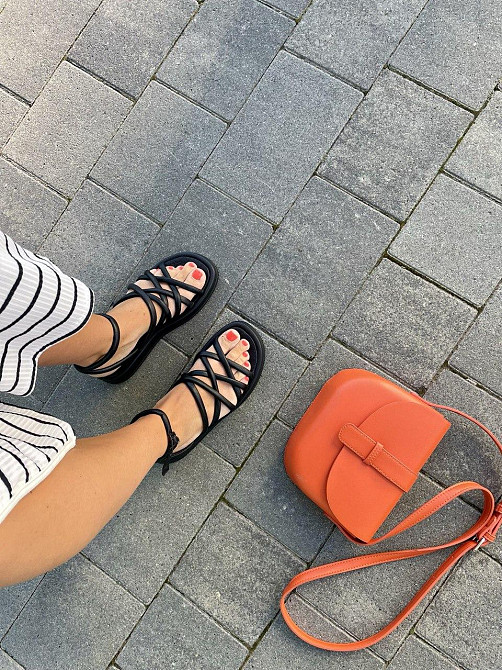 Olli Босоніжки жіночі OLLI Л-1-0110 чорні (літо, шкіра натуральна) (5267) Коломия - фото 9